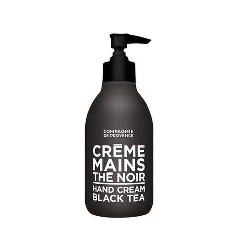 Compagnie de Provence Luxury Hand Cream - Black Tea Scent - 10 Fl Oz Glass Pump Bottle