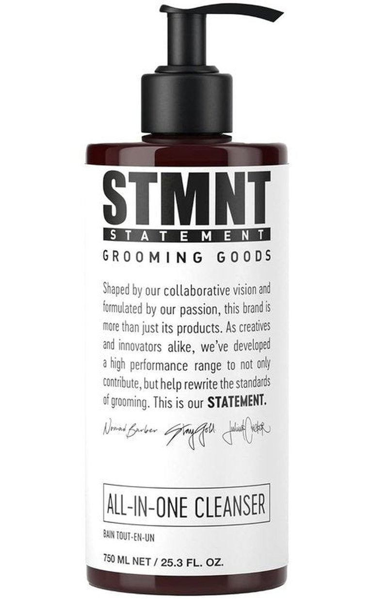 STMNT Grooming Goods All-In-One Daily Cleanser - Sulfate-Free Formula with Activated Charcoal & Menthol