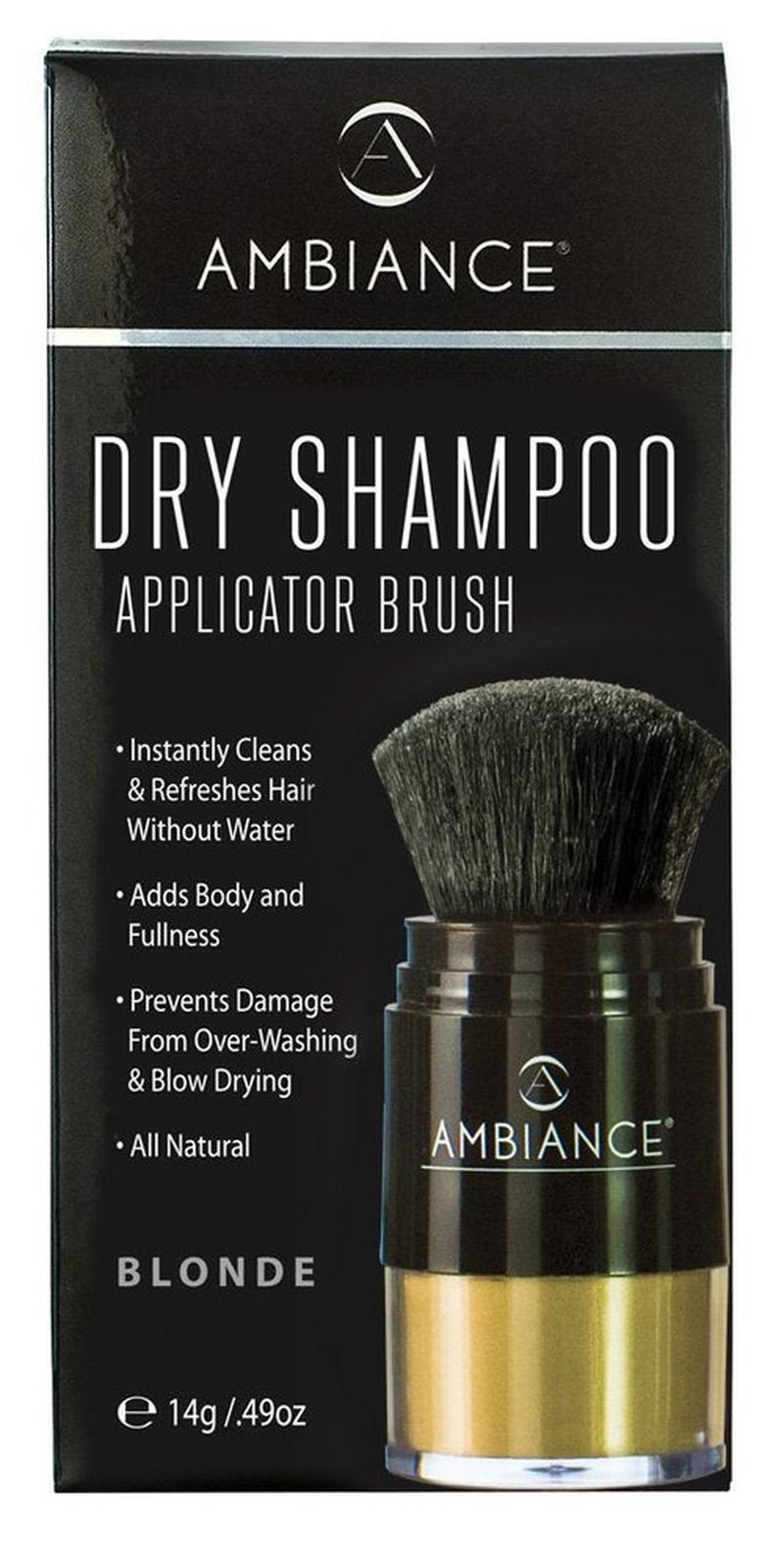 Ambiance Natural Dry Shampoo Powder for Blonde Hair - Non-Toxic, Travel Size - Volumizing & Oil-Absorbing Formula