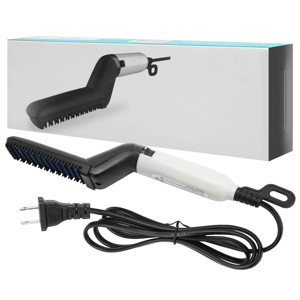 Semme Electric Hair Styling Comb Brush, Men MultiFunctional Electric Hair Comb Brush Fast Heating Hair Styling Beard Straightener Grooming for Home Travel (US Plug)