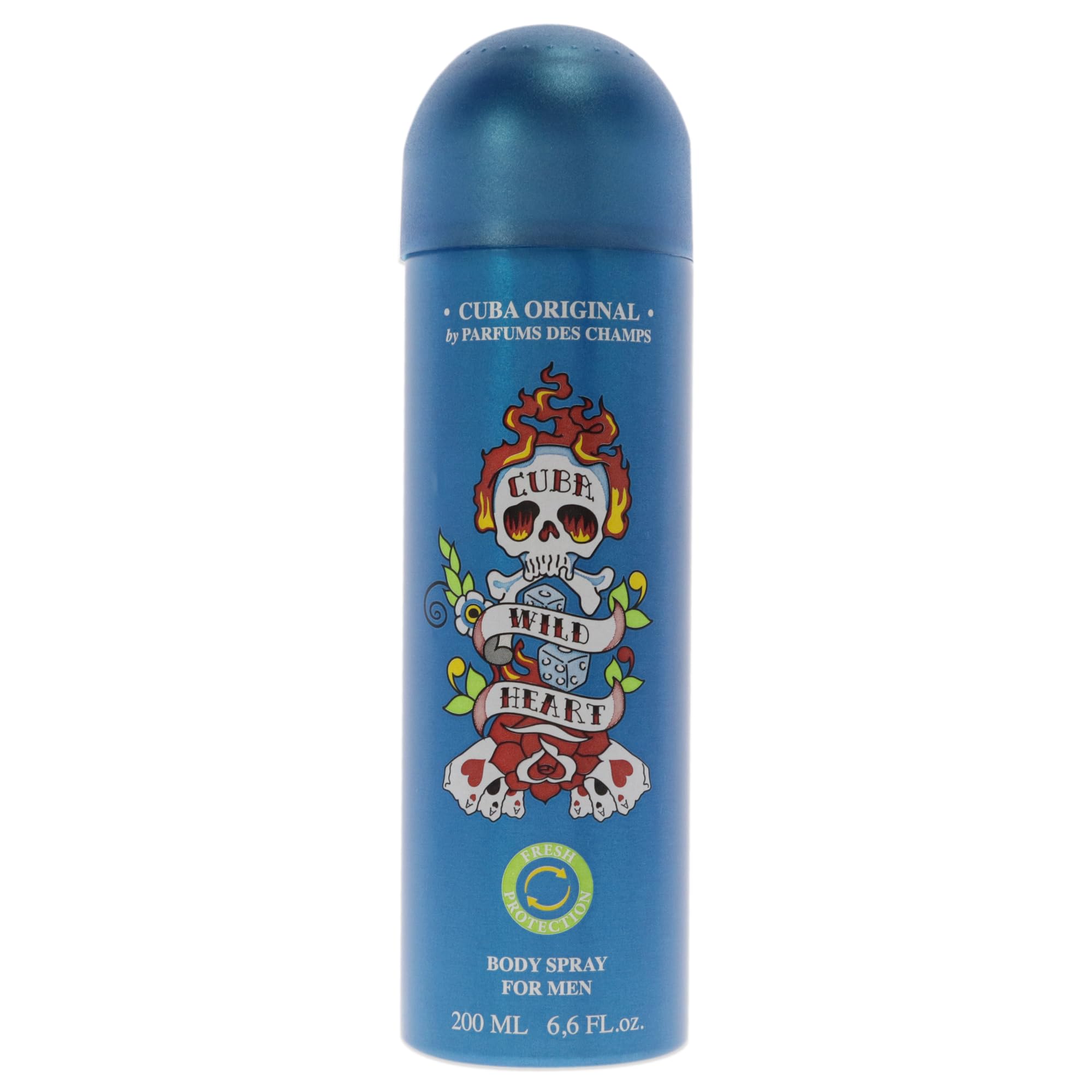 Cuba Original by Parfums Des Champs Wild Heart Men Body Spray 6.6 oz,I0101712