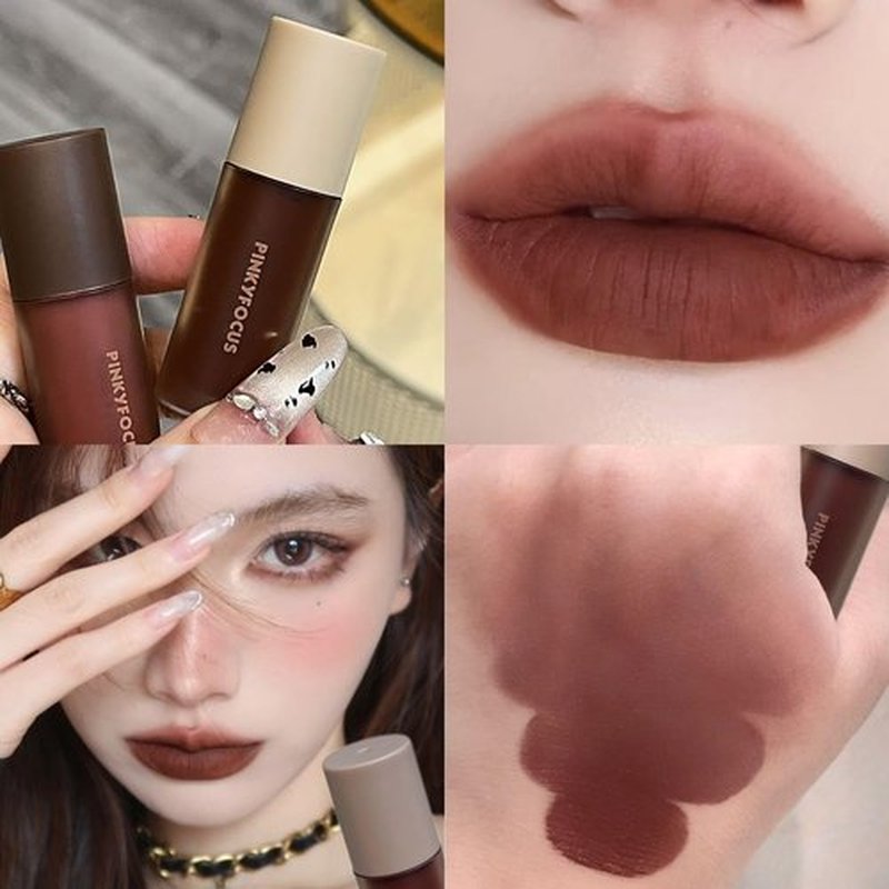 Skiennix 6-Piece Matte Lip Gloss Set - Velvet Finish for Autumn & Winter | Long-Lasting Formula