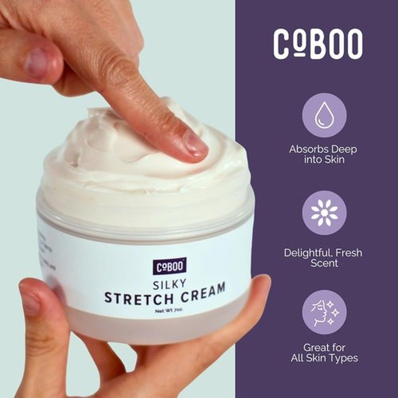 CoBoo Silky Stretch Cream - Paraben-Free Maternity Stretch Mark Cream | 7oz Formula to Enhance Skin Elasticity