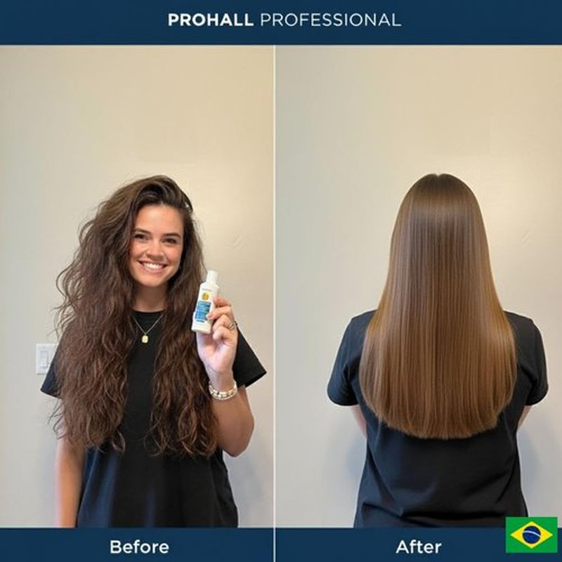 Brazilian Keratin Treatment Blowout Complex-PROHALL SELECT ONE 4.05 oz-Formaldehyde Free Keratin Hair Treatment at Home-Queratina Brasileña Keratina Para Alisar el Pelo Sin Formol-Off White