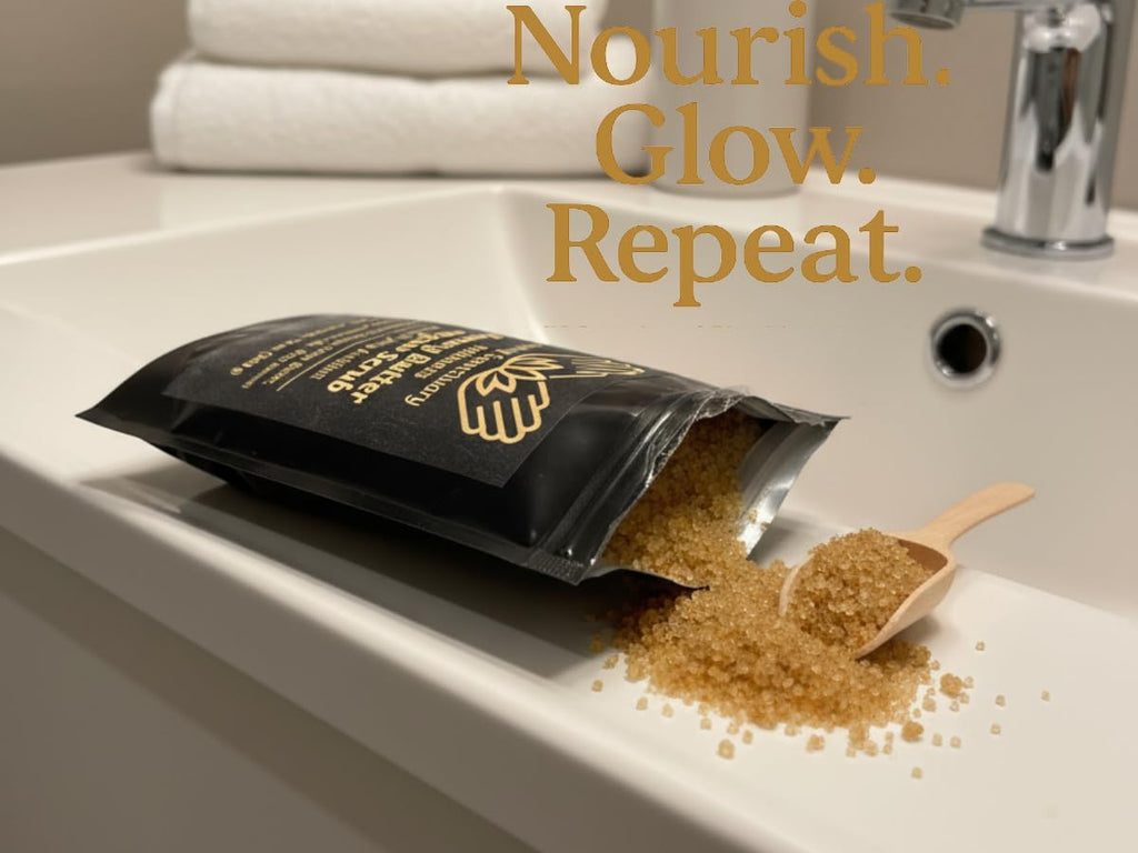 Herbal Sanctuary Wellness Honey Butter Sugar Scrub, Detoxifying Natural Exfoliant with Shea Butter, Coconut Oil, 12 oz