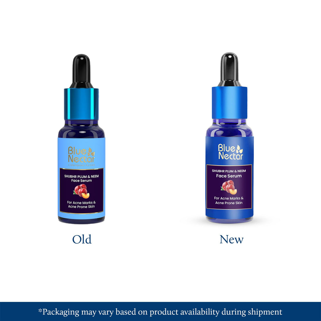 Blue Nectar Plum Face Serum for Acne Prone Skin and Acne Marks | Oil Free Anti Acne Serum for Oily Skin | Pore Minimizing Serum for Bumpy Texture | With Plant Based Vitamin C (1Fl Oz)