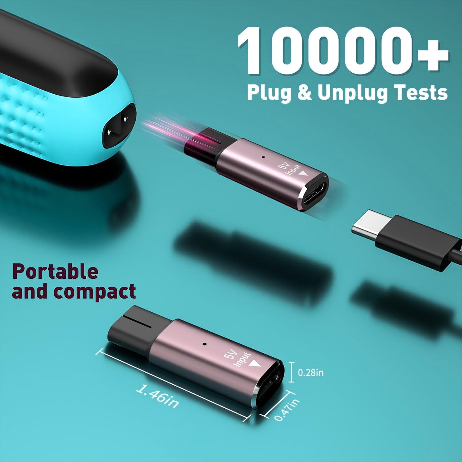 5V Type-C Shaver Adapter Charging Converter for Philips Norelco QP2834, QP2724,QP1324,2400, 2600, 3600, USB-C Shaver Charger Converter Without Charger Cord (Three Different interfaces, not Universal)