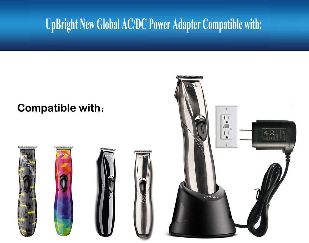 UpBright 4.9V AC/DC Adapter Compatible with Andis D-8 D8 Slimline Pro Hair & Beard Trimmer 72169 72174 32400 32475 32680 32490 32485 32445 32690 33785 32810 Lithium-Ion Battery 5V Power Cord Charger