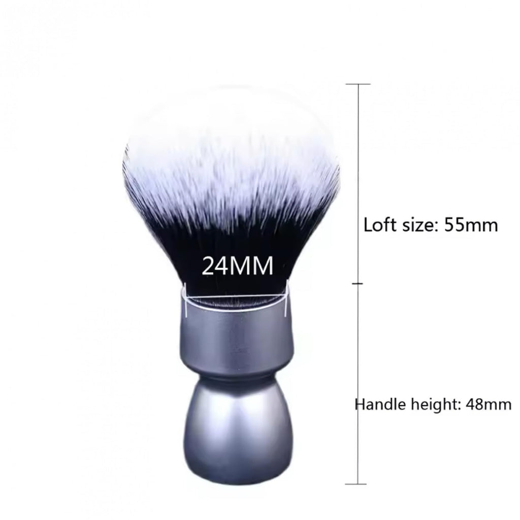 Yaqi Heavy Metal Handle Synthetic Hair Tuxedo Knot Shaving Brush