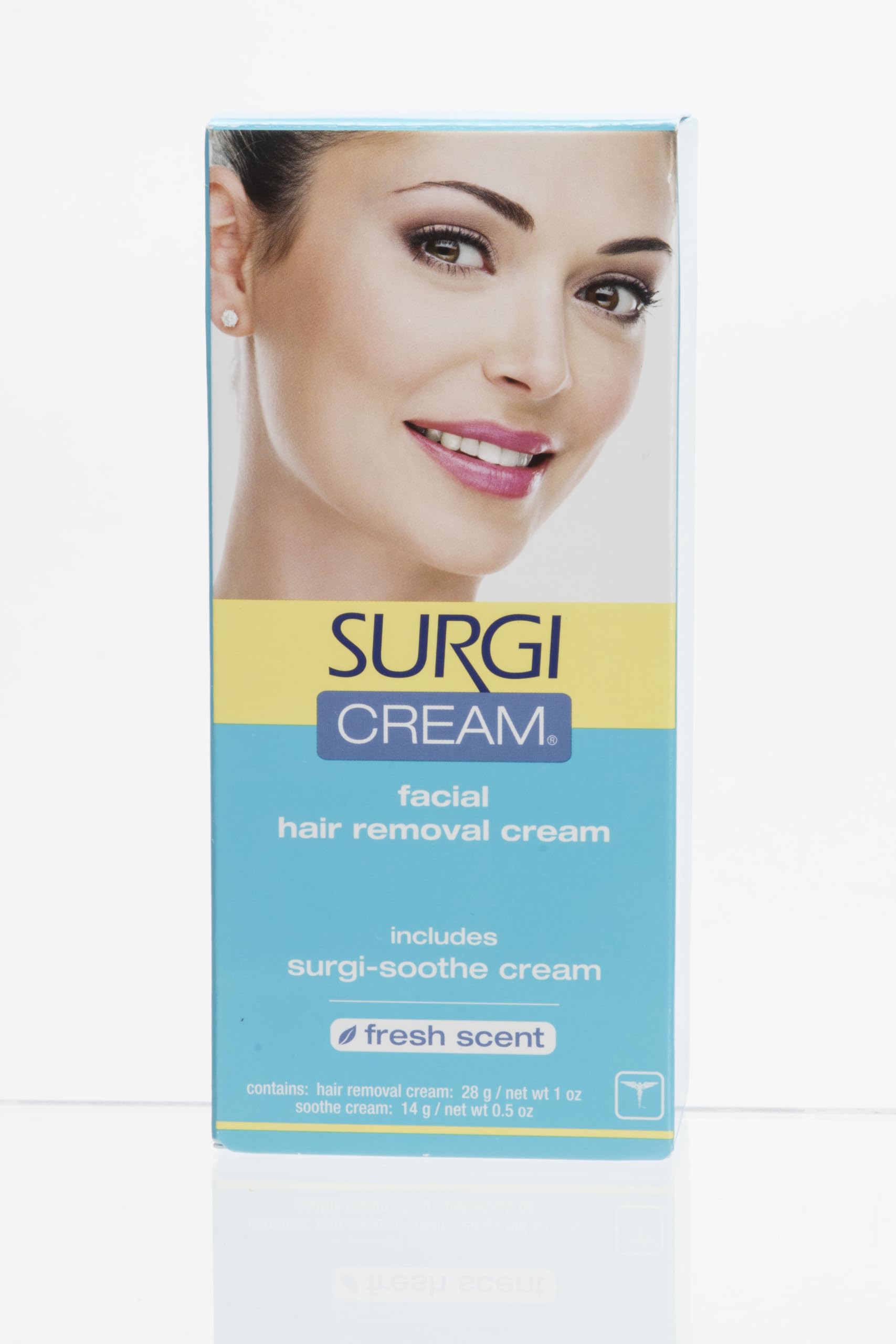 Surgiwax Facial Hair Removal Cream for Women - Hair Remover Cream, At-Home Depilatory for Sensitive Skin, Fresh Scent, 1 Oz