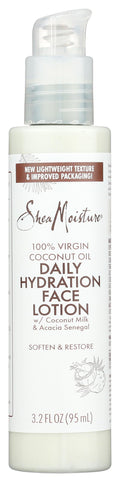 SheaMoisture 100% Virgin Coconut Oil Daily Hydration Face Lotion 3.2 Fl Oz (Pack of 1)