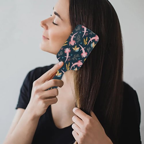 Kids Detangler Hair Brush Hairbrush for Boys Girls, Cute Axolotl Detangling Brush Smooth for Wet Dry Thin Long Curly Hair, Glide Through Tangles with Ease and Massage Scalp