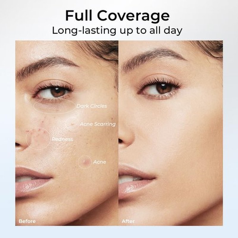 SACE LADY 2-in-1 Full Coverage Concealer Pen - Dual-End Waterproof Stick for Dark Circles & Blackheads | #01 Light Natural