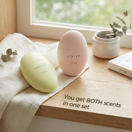 2-in-1 Hand Cream Set by [Brand Name] - Nourishing Lemon Basil & Relaxing Rose | 1.76 oz Each