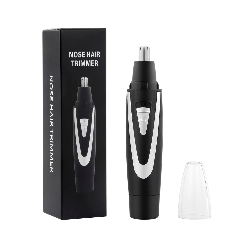 Ear and Nose Hair Trimmer Clippers: 2026 Professional Painless Eyebrow & Facial Hair Trimmers Remover for Men Women, Battery-Operated Nasal Clipper, Dual Edge Waterproof Blades for Easy Clean, Black