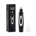 Ear and Nose Hair Trimmer Clippers: 2026 Professional Painless Eyebrow & Facial Hair Trimmers Remover for Men Women, Battery-Operated Nasal Clipper, Dual Edge Waterproof Blades for Easy Clean, Black