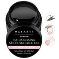 Makartt Solid Nail Glue Gel: Extra Strong Gel Nail Glue for Press On Nails & Fake Tips Long-Lasting Strong Adhesion Nails Glue for Acrylic Nails Clear 3D Gels for Nail Art Home Salon UV Light Cured