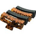 Extra Large Hair Claw Clips for Women, 5 Inch Hair Clips for Thick and Long Hair, 90's Non-slip Square Jaw Clips for Curly Hair, Strong Hold Bright Hair Clamps (Black, Tortoise)