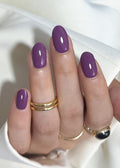 Wahrshei Gel Nail Strips No UV, Light Plum, UV Free, Long Lasting Gel Stickers - Contains 22 Wraps, 1 Prep Pad, 1 File