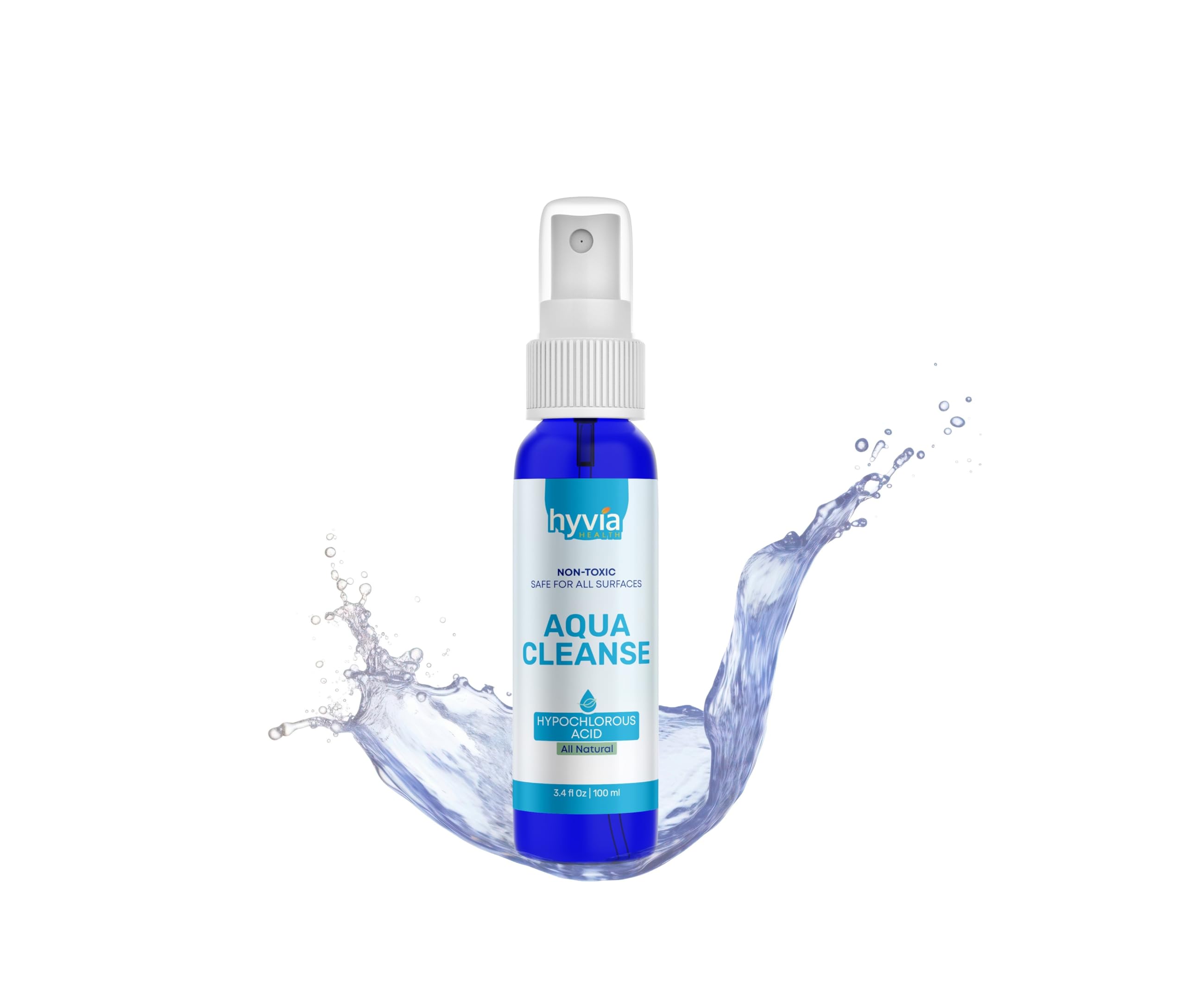 Hyvia Health AquaCleanse Hypochlorous Acid 1 Gallon - Bulk All-Purpose Cleaner with HOCL, All-Natural Surface Cleaning Solution - Safe For Kids, Pets, & Daily Use | Clear Spray Made In USA | Refill