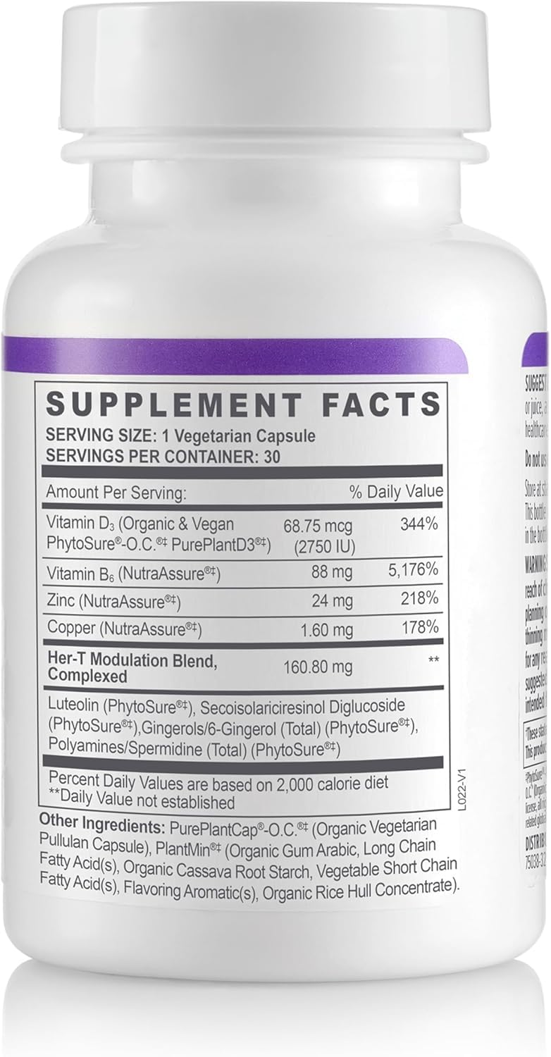 Biote Nutraceuticals - HER-T - Healthy Testosterone Balance Support for Women (30 Capsules)