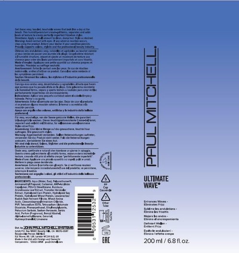 Paul Mitchell Ultimate Wave Hair Gel - Lightweight Formula Enhances Waves & Eliminates Frizz | 6.8 fl. oz.