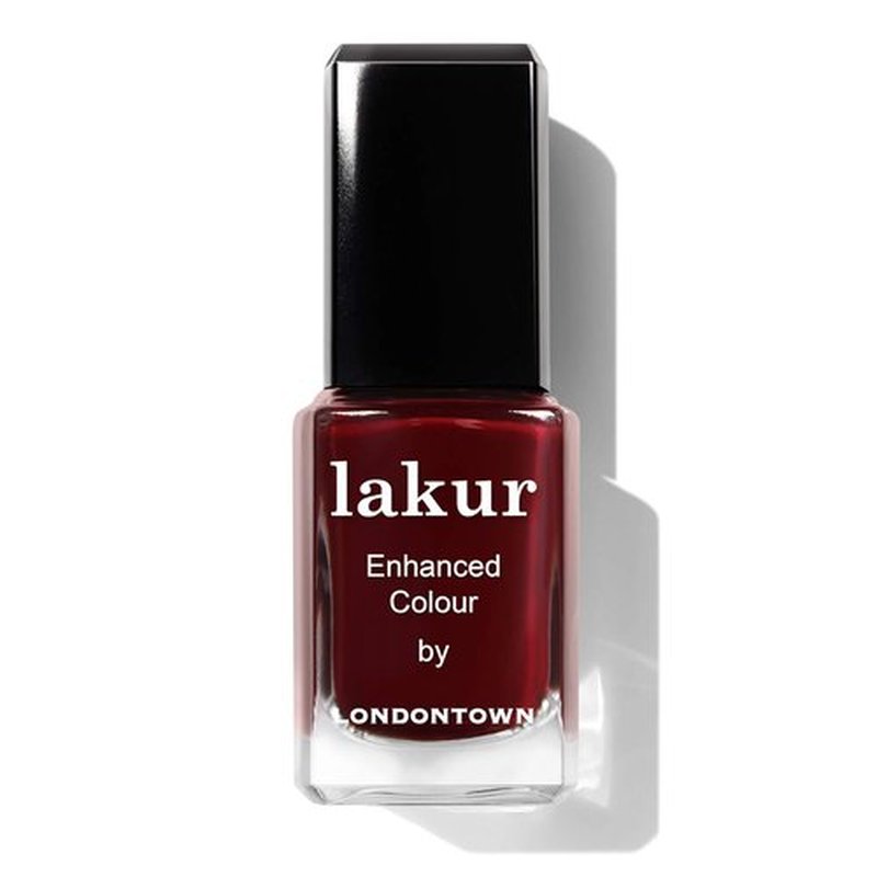 LONDONTOWN Lakur Nail Polish - Lady Luck Dark Red | Long-Lasting, Chip-Resistant Formula