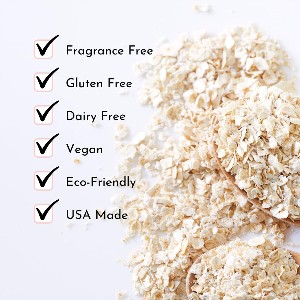 Oatmeal Baby Bath Powder for Eczema by Irene Organics - Colloidal Oatmeal for Soothing Treatment of Eczema, Diaper Rash, Dry Skin, Itching and Irritation - Moisturize and Sooth Baby and Toddler Skin
