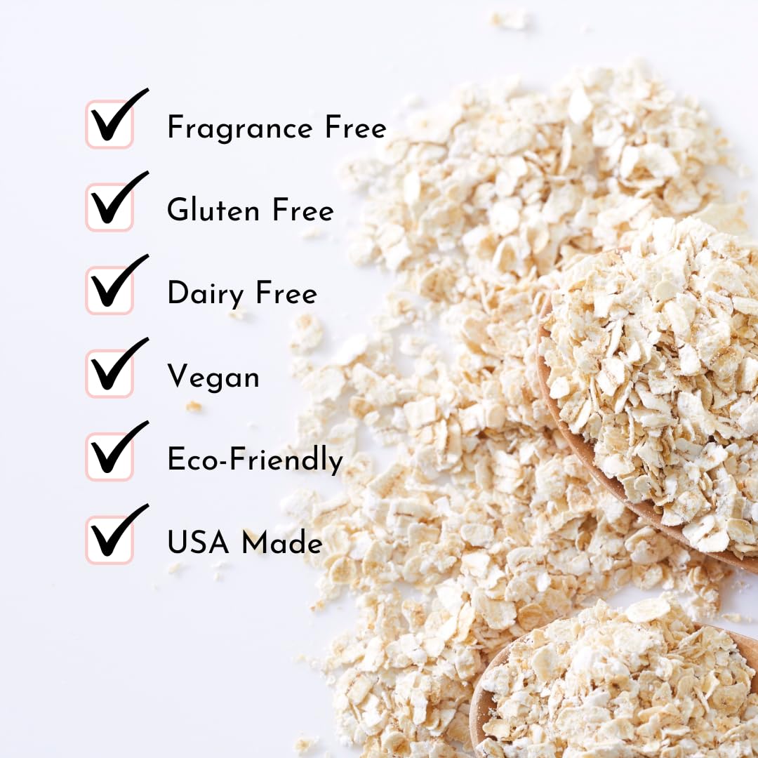 Oatmeal Baby Bath Powder for Eczema by Irene Organics - Colloidal Oatmeal for Soothing Treatment of Eczema, Diaper Rash, Dry Skin, Itching and Irritation - Moisturize and Sooth Baby and Toddler Skin