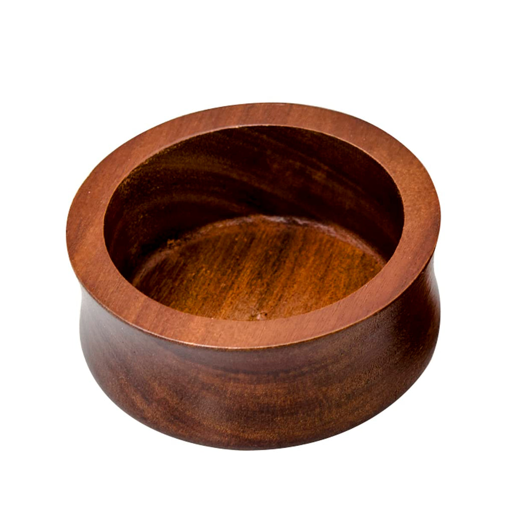 Danweix Wooden Shaving Bowl, Shaving Soap & Cream Bowl for Men Classic Style Easy to Lather Fits Wet Shaving (4#)