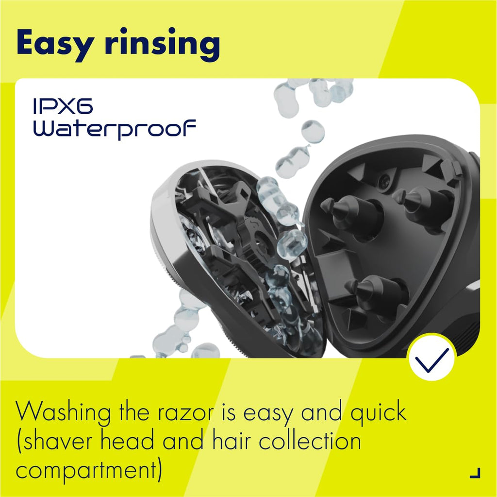 Electric Shaver for Men – TT Comfort Line 9, Wet Dry Waterproof, Rotary Triple Head, USB-C Rechargeable Electric Razor, 60 Min Runtime, Pop-Up Trimmer