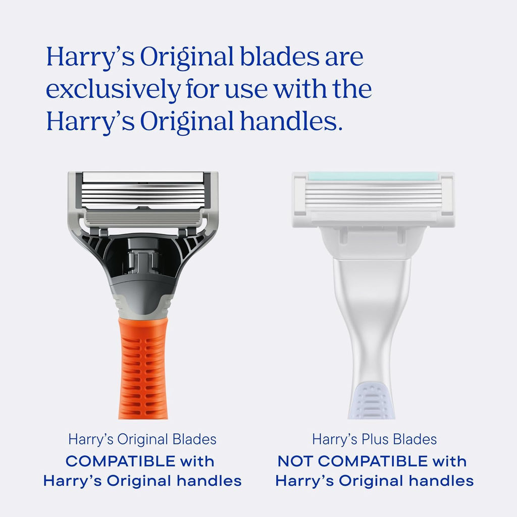 Harry's Original Shaving Kit for Men - Razor Handle, 3 Razor Blade Refills, Foaming Shave Gel, Travel Blade Cover - German Engineered - Craft Edition