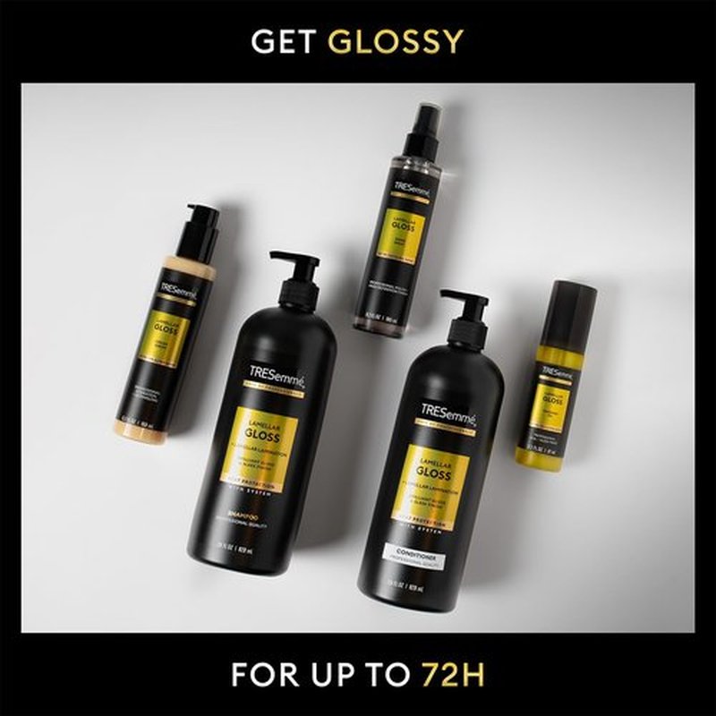 TRESemmé Shampoo and Conditioner, Lamellar Gloss – Hair Smoothing Products for Glossy Hair, Sleek Looks & Frizz Control, 28 Oz Ea