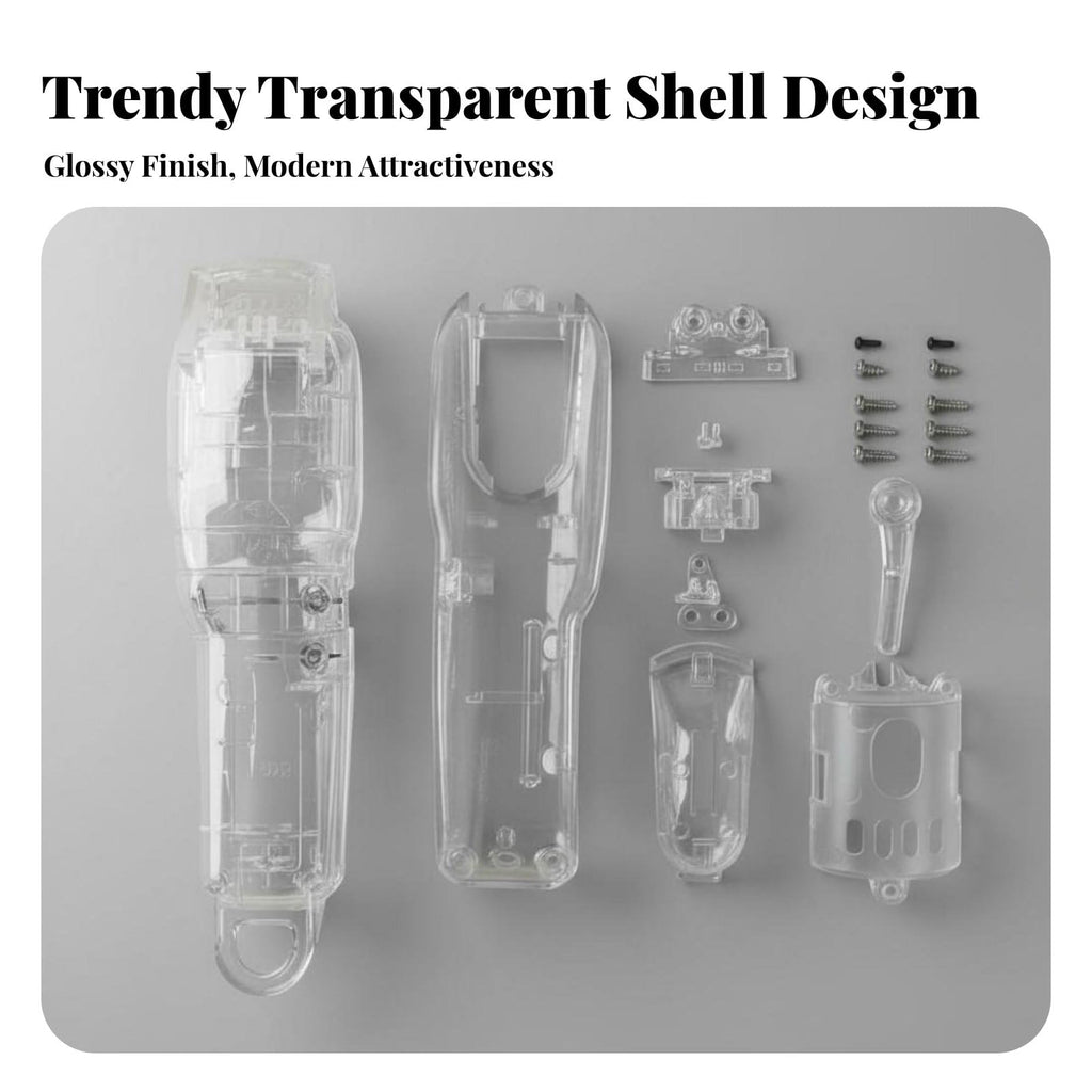 Fluorescent Hair Clipper Housing Shell Cover for Wahl 8148/8591/8504, Clear DIY Replacement Case