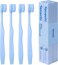 Max Extra Soft Toothbrush - Gentle Bristles for Sensitive Gums | Ergonomic Grip, BPA Free, 4 Pack, Sky Blue