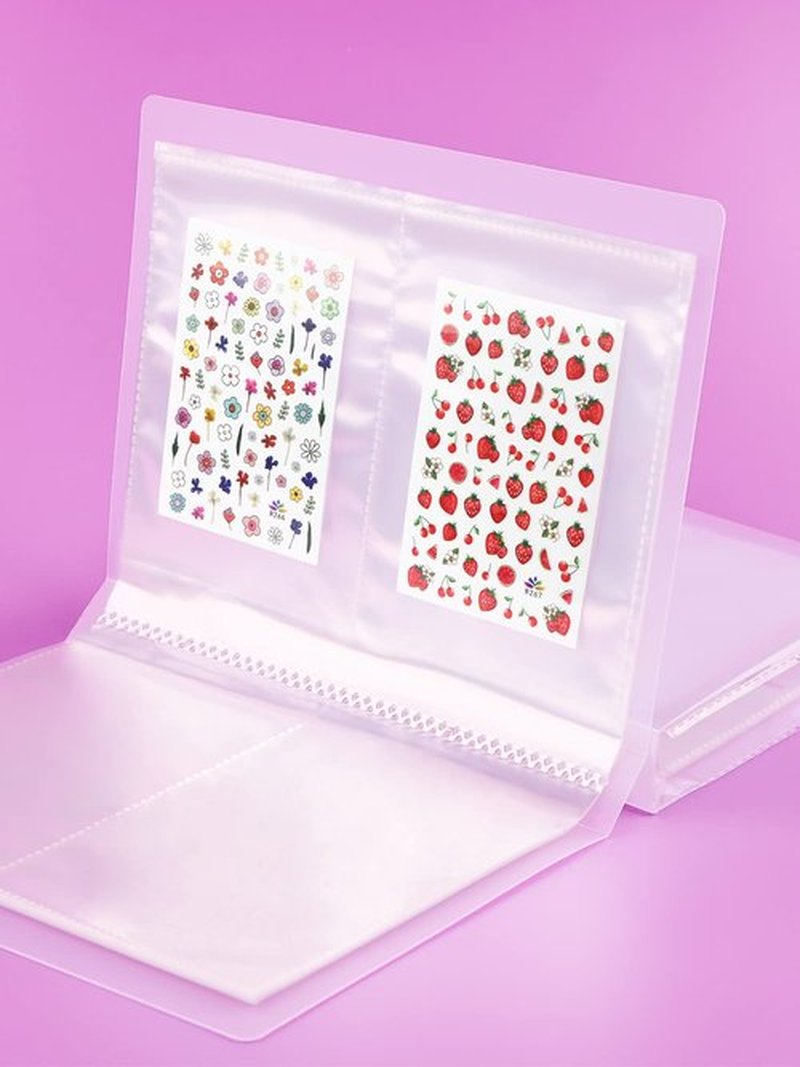 Kalolary 160 Slots Nail Art Sticker Storage and Organizer Book - Empty Display Album for Women Girls (2 Books)