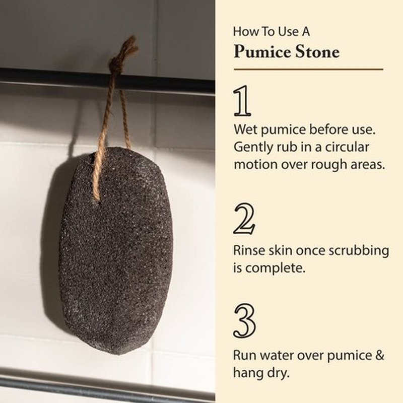 FootFitter Natural Volcanic Pumice Stone for Feet, Deep Exfoliating Scrubber Removes Calluses, Dry Skin, Cracked Heels, and Restores Smoothness