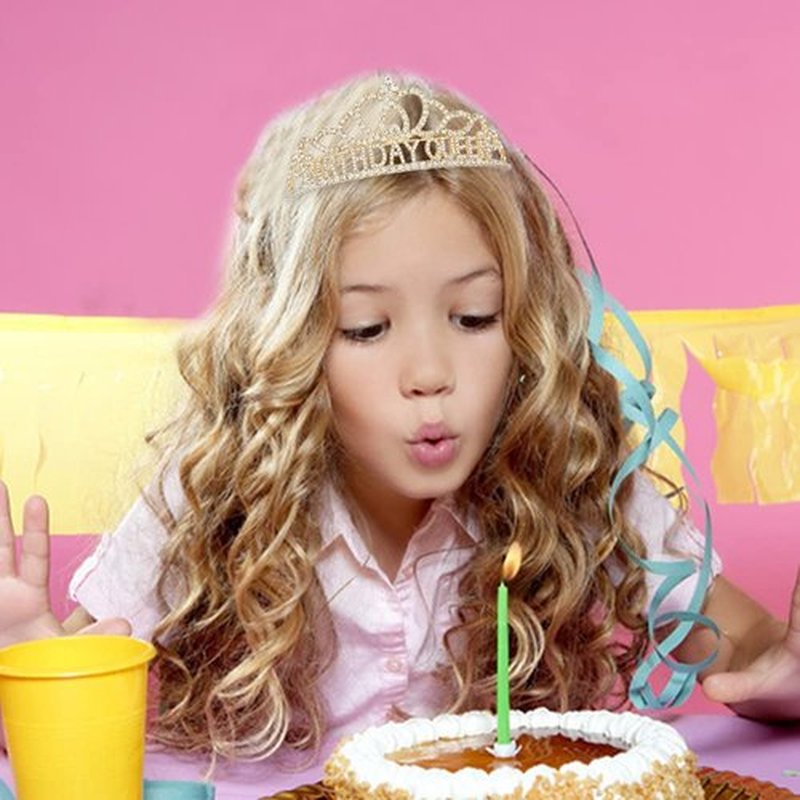 AOPRIE Birthday Queen Sash Crown for Women Tiara for Girl Headband Princess Crown Rhinestone Happy Birthday Accessories Gold