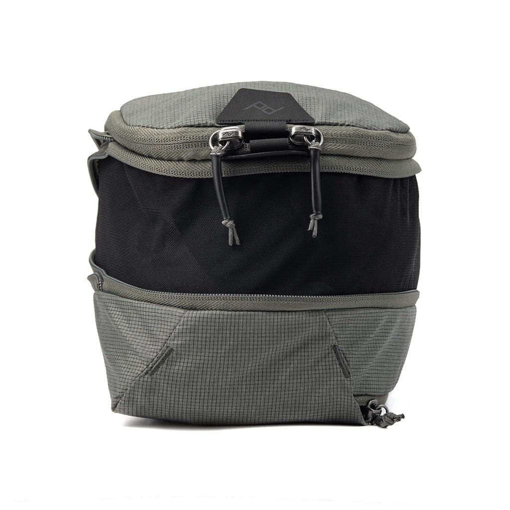 Peak Design Packing Cube, Sage, Weatherproof Luggage Cube with Dual Compartment Organization, Expansion and Compression, Zipper Opening, Travel Organizer for Men and Women, Size S