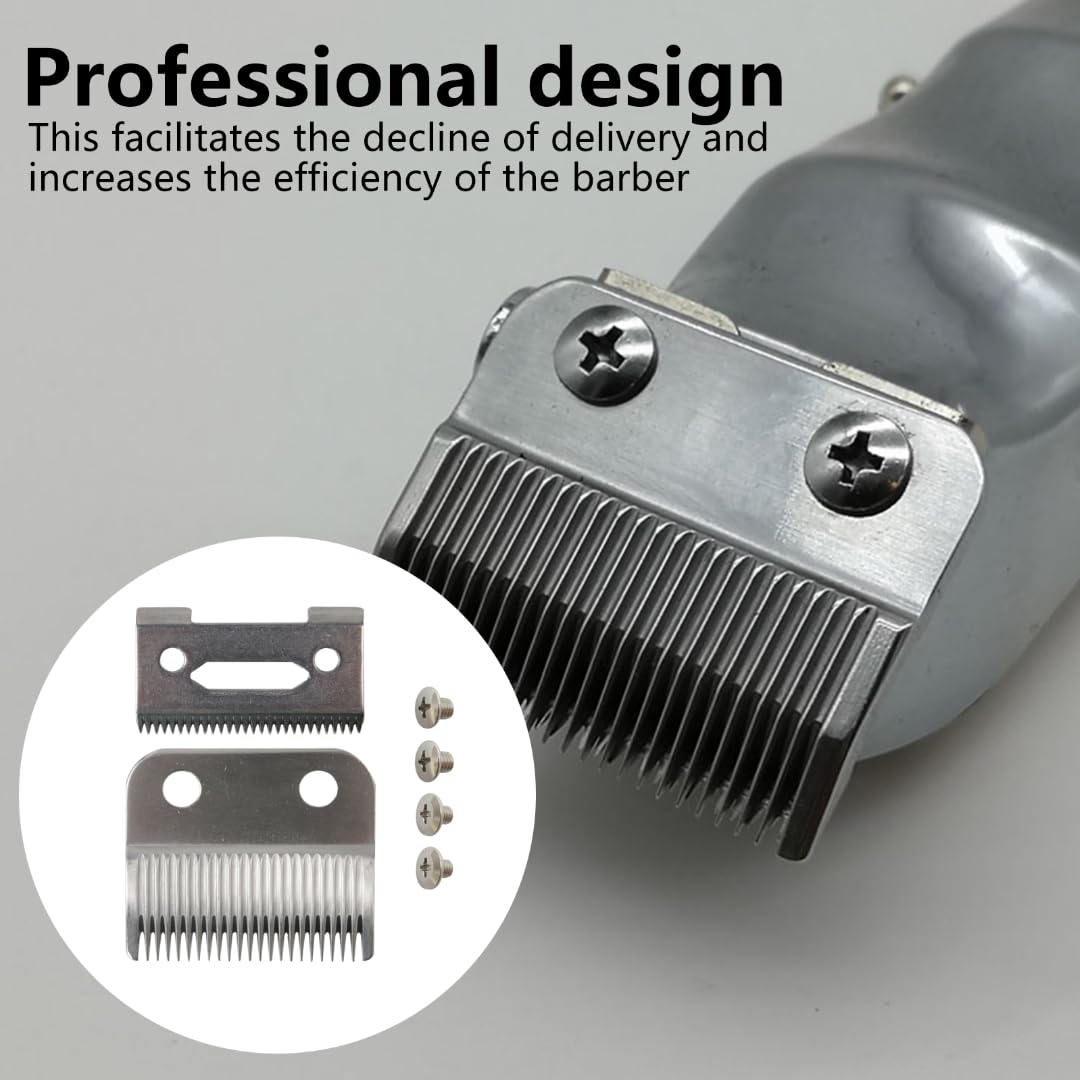 Pair of Cutting Blade and Guard Blade Replacement for Wahl Precision, for Precision Premium Smooth Cut Blade