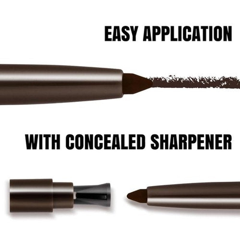 HECI BEAUTY Gel Eyeliner Pencil - Ultra-Smooth, Waterproof & Smudge-Proof | Longwear Dark Brown, 24HR Wear
