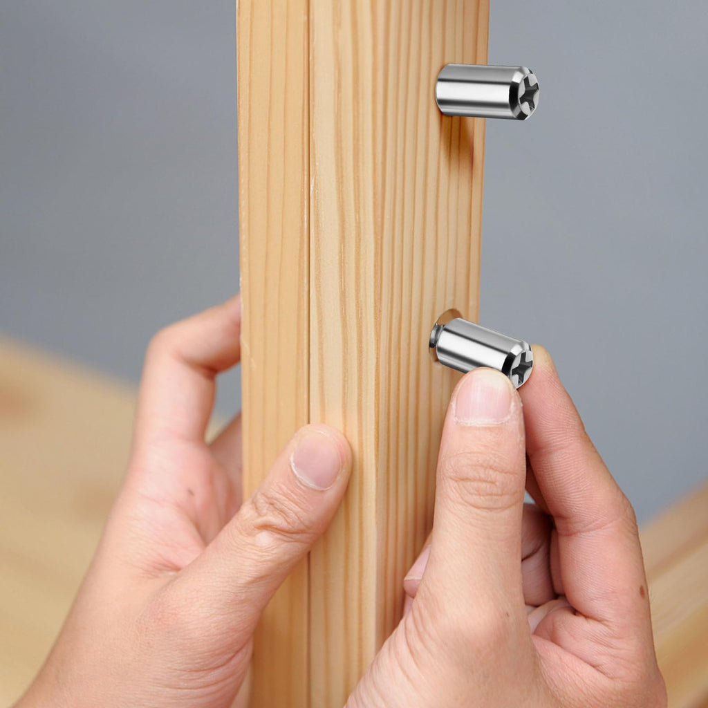 Uonlytech 120 Pcs Screw in Shelf Pins with Protective Sleeves Self Tapping Shelf Support Pegs for Cabinet Cupboard Bookcase Furniture Shelving 1.18 in