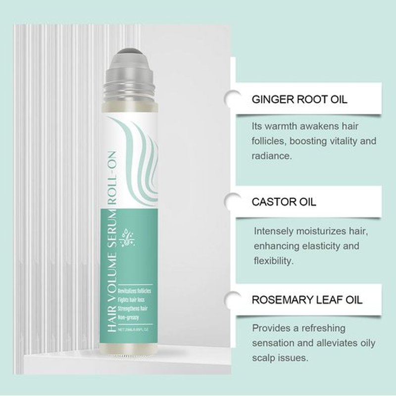 Hair Growth Serum Roll-On | Blend with 3% Rosemary, 3% Redensyl, 2% AnaGain, Biotin & Niacinamide | Leave-In, Fast Absorbing | For Thinning Hair & All Hair Types (Pack of 2, 0.85 Fl Oz Each)