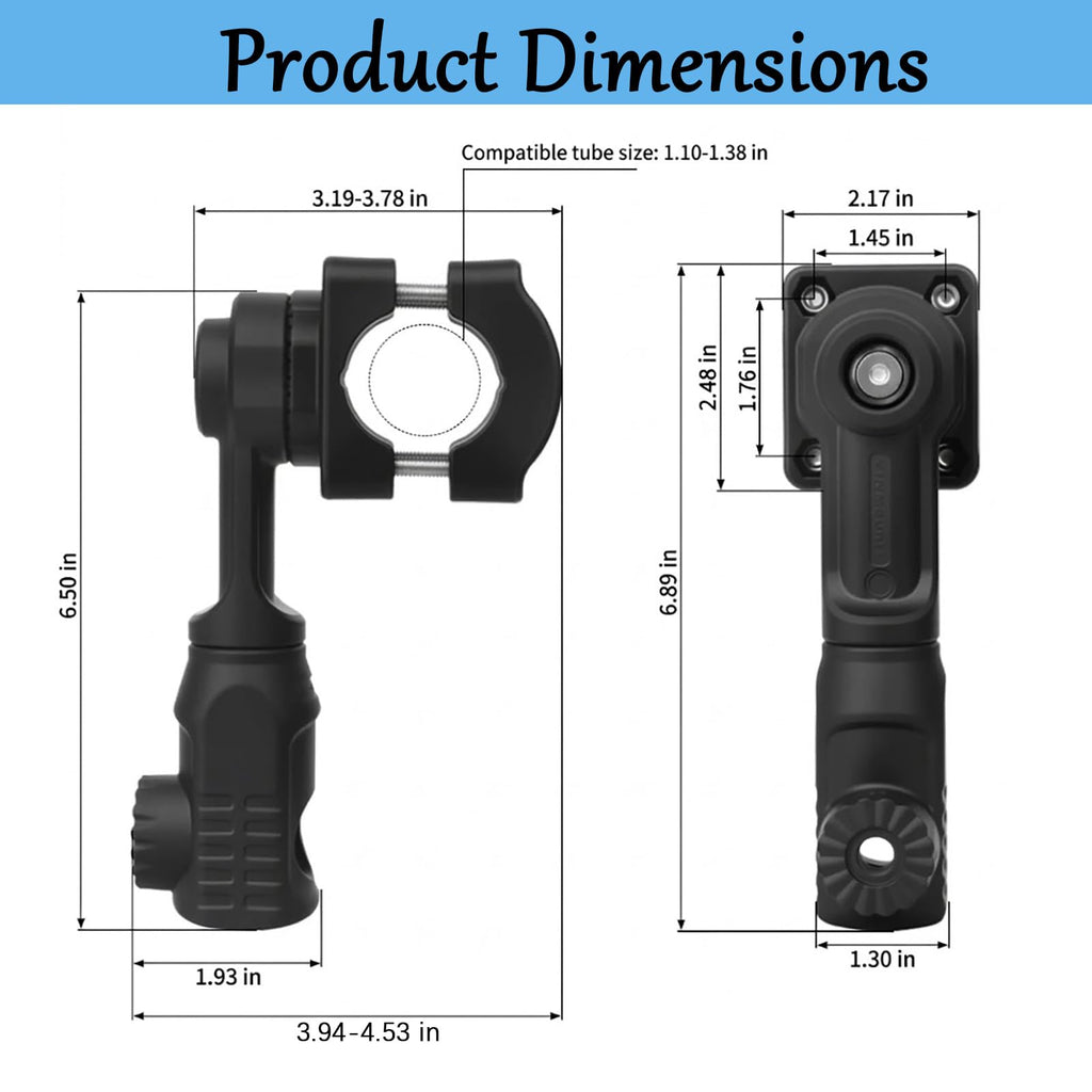 VINmounts Aluminum 0 Degree Mount Compatible with LVS34/LVS32/LVS62/Active Target,Tool-Free Adjustable Perspective Mode Transducer Mount