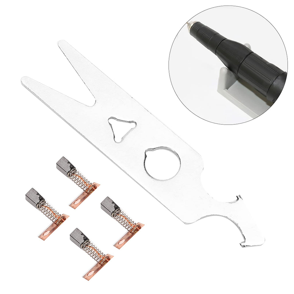Cunyuer 2 Pairs Carbon Brush Wrench Set, Nail Drill Handpiece Accessory, Nail Drill Carbon Brush Wrench Set Replacement Part Manicure Carbon Brush