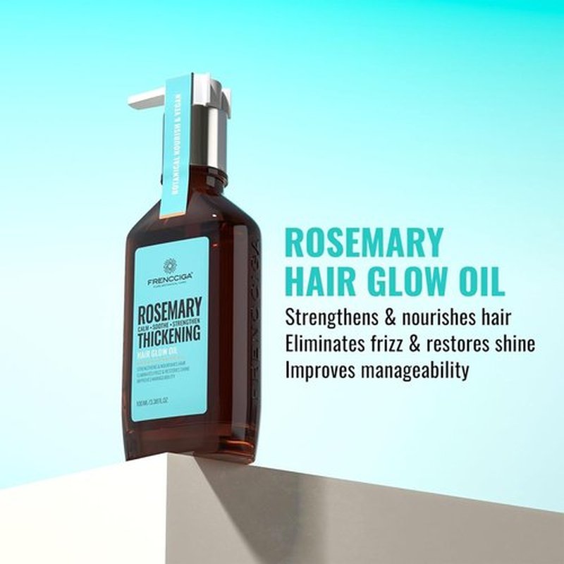 Rosemary Glow Oil - Nourishing Hair Serum for Strengthening & Shine | 100ml for Smooth, Frizz-Free Locks