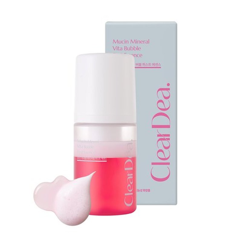 ClearDea Mucin Mineral Vita Bubble First Essence with Micro-Bubble Formula and 2-in-1 Toner Serum, K Beauty for Glass Skin, 2.03 Fl Oz – Hydrating Firming, Valentine's Gifts
