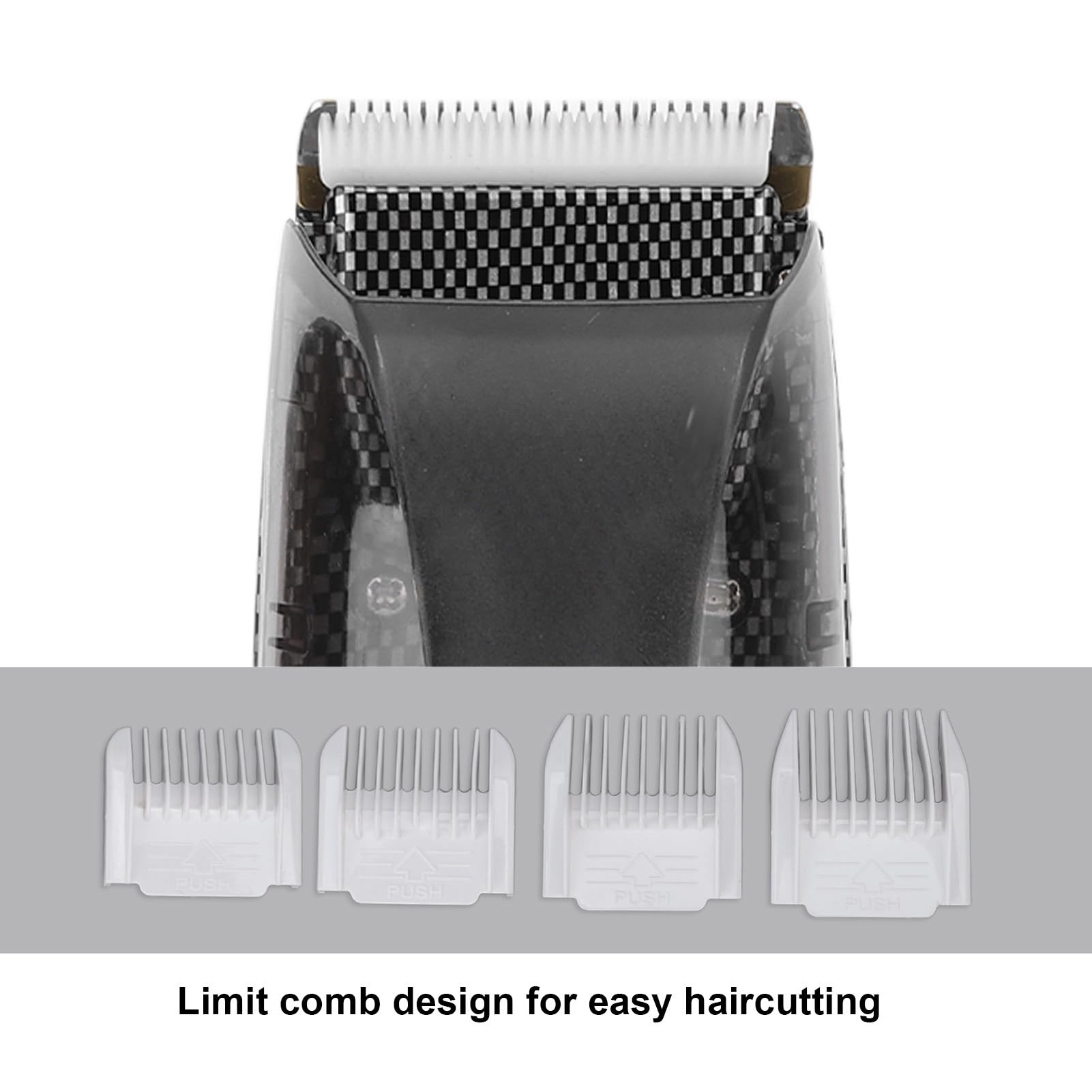 Diydeg Electric Hair Clipper, USB Recharge Light Vacuum Hair Trimmer with Automatic Hair Suction, Electric Body Hair Trimmer with 4 Combs, Cordless Haircut Toddler Haircut Kit