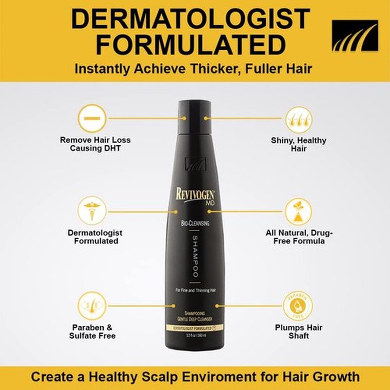 Revivogen MD Bio-Cleansing Shampoo - Thinning Hair Solution, Soothes Scalp | 12oz