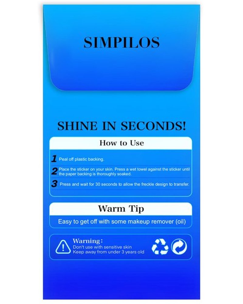 Simpilos Blue Face Glitter - Waterproof and Long-Lasting Body Glitter Makeup Patches, Sparkle Rave Accessories for Festivals and Parties (Blue - 8 Sheets)